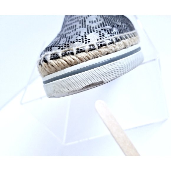 JIMMY CHOO Dawn Metallic Pewter Leather Espadrilles EU 39 US 9 Slip On Leopard - Picture 15 of 16